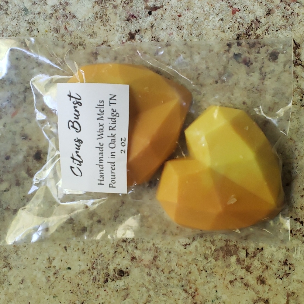 Citrus Burst Wax Melts 2 Geo Hearts